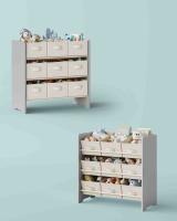 Estantería Infantil para Juguetes con 9 Cajas de Almacenamiento de Tela No Tejida - Espaciosa y Organizada, 29.5x62.5x60 cm - details 9