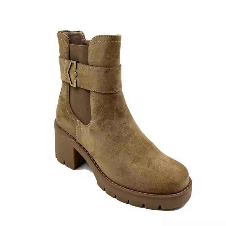 JZ Hermanos Botas medias con banda elástica yhebilla decorativa - 1