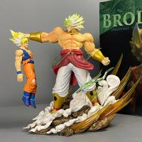 Figura De Acción Dragon Ball Broly Vs Super Saiyan Son Goku 20cm Modelo Colección Estatua Juguete Para Niños Regalos PVC GK - details 0