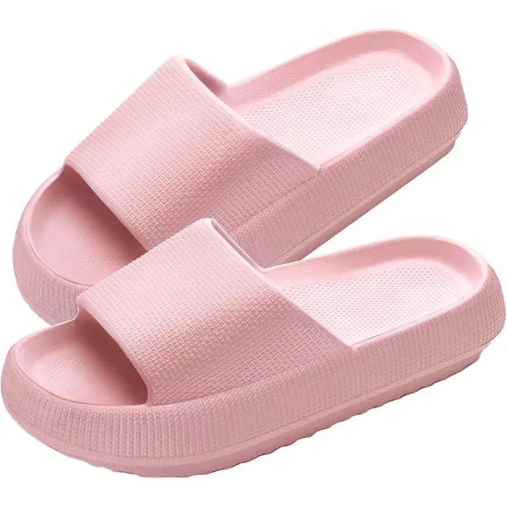 Zapatillas Cómodas Para El Hogar y La Ducha Chanticlas de Verano Antideslizantes Rosa Negro - 1
