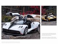Modelo De Coche Deportivo Pagani Huayra Dinastia a Escala 1:36 En Metal Con Sonido Y Luz Regalo Para Niños Coleccionable F562 - details 7