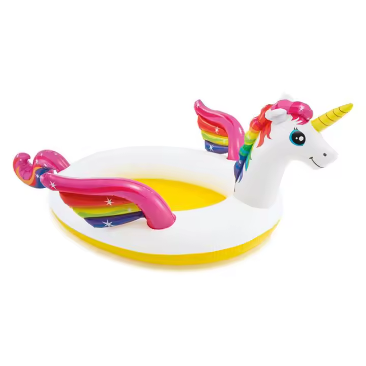 Piscina unicornio hinchable con chorros de agua de Intex - 1