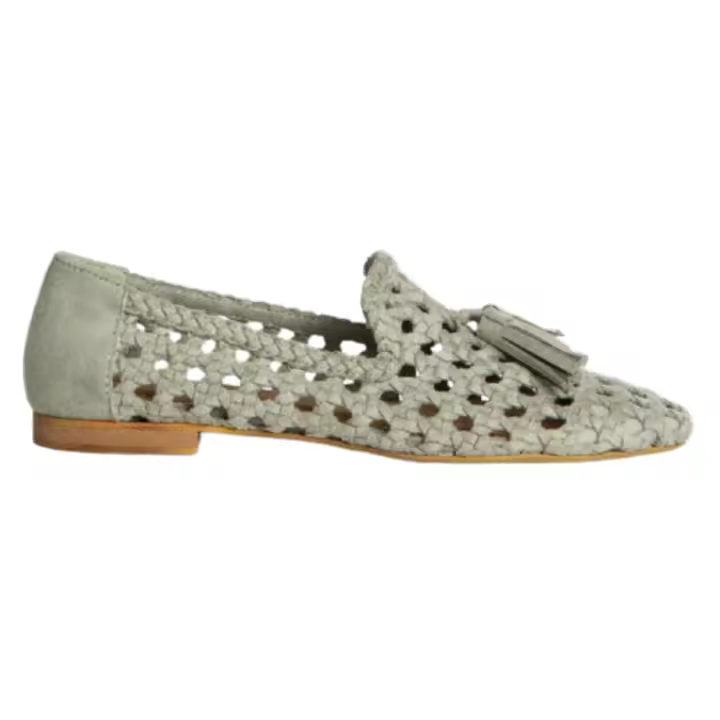 Corina mocasin plano con flecos para mujer m5150 color verde - 1