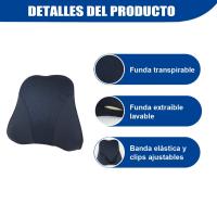 ENERFERO-Cojín de Soporte Lumbar Ergonómico, Respaldo de Espuma Viscoelástica para Asiento de Automóvil, Silla de Oficina, Adopta un diseño de Curva Elegante,se Puede apoyar en múltiples Puntos - details 5