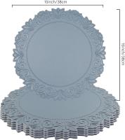 Mantel Redondo De Cocina Impermeable En Cuero Sintético Estilo Europeo Para Comedor Y Patio Accesorio De Decoración De Mesa - details 0