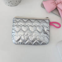 Bolso De Mano En Miniatura De Plástico PU Con Cierre De Cremallera Estilo Fashion Para Mujer Geométrico Para Almacenar Monedas Maquillaje Llaveros Labiales Cable De Auriculares Y Datos - details 0
