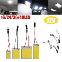 Panel De Luz LED Para Techo De Coche 6000K Blanca COB Con Adaptador De Luz Para Interior De Coche 16/24/36/48 LED Luz De Lectura 2400LM Voltaje 12V BA9S - details 1
