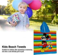 Poncho toalla niños 100% algodon de Mickey Mouse, Toalla de Playa Infantil de Mickey Mouse con Capucha Toalla de Baño Poncho Toalla Poncho para Niñas Niños de 2 a 8 años de 60cm x 60cm, 300gsm - details 2
