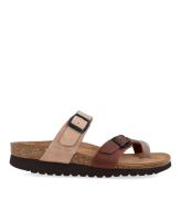 Sandalias de piel Inter-Bios de dedo mod. 7212 en colores beig y marrón - details 2
