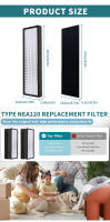 Filtro HEPA Verdadero NEA120 Compatible Con Eureka Instant Clear NEA120 (NEA-F1 NEA-C1) Y Toshiba Smart WiFi (CAF-W36USW) Pack De 2 - details 0