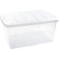 COSHANO Caja de almacenamiento, pongotodo ropa, Hogar, 60L litros organizador Impermeable (Blanco Translúcido) - details 0