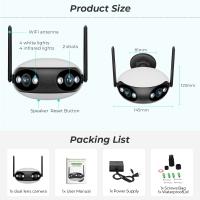 Cámara IP Inteligente WiFi 4K 8MP Panorámica 180° Ángulo De Vista Amplio Exterior CCTV Visión Nocturna Color AI Vigilancia De Video Para El Hogar - details 2