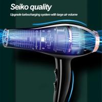 Protector de Melo Profesional Iónico5000W with Sensor Rizado Y 1Boquillas, 40 Millones de Iones Negativos Antiencrespamiento Para Hogar 3 Temperaturas 2 Velocidades - details 1