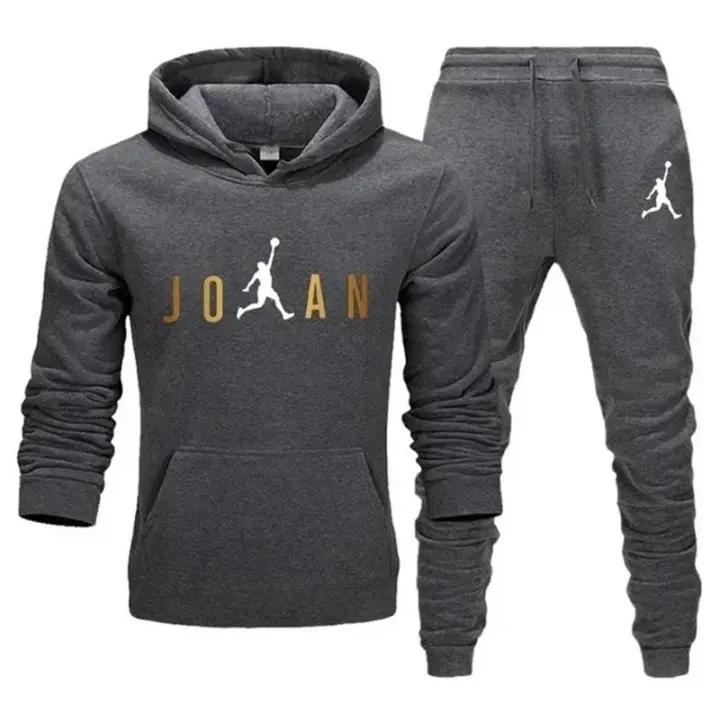 Conjunto De Ropa Casual Para Hombres Con Cierre De Cremallera Fitness Al Aire Libre Correr Conjunto Con Capucha Deporte Lujo - 1