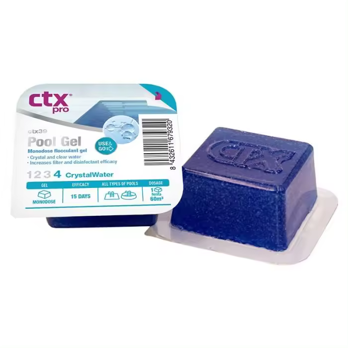 Floculante para Piscina CTX39 Monodosis - Agua Transparente Sin Químicos y Eficacia Desinfectante - 1