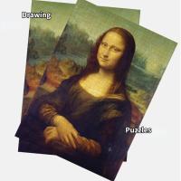MaxRenard Rompecabezas De 100 Piezas Da Vinci Mona Lisa 25*35.5cm Juguete De Arte Pintura Papel Regalo Para Jóvenes Unisex - details 2