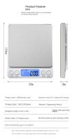 Báscula Digital De Cocina Mini Portátil Acero Inoxidable Precisión Joyería Balanza Electrónica Peso Oro Gramo 0.1/3000g Escalas Electrónicas - details 10