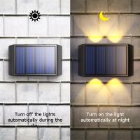 Lámpara Solar Exterior 4/10/16LEDs Luz Cálida Impermeable Iluminación Decorativa Para Balcones Jardines Paredes - details 5