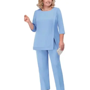 Trajes de pantalon de mujer tallas grandes para bodas Envío