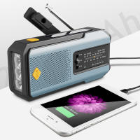 Radio De Mano Con Energía Solar Emergencia AM/FM/NOAA Linterna LED De Lectura SOS Alarme 2000mAh Recargable Portátil - details 5