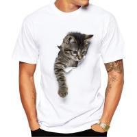 Camiseta De Verano Para Hombres Y Mujeres Con Estampado De Gato Divertido Casual Cuello Redondo Manga Corta Talla Oversize Harajuku Tees Top - details 2