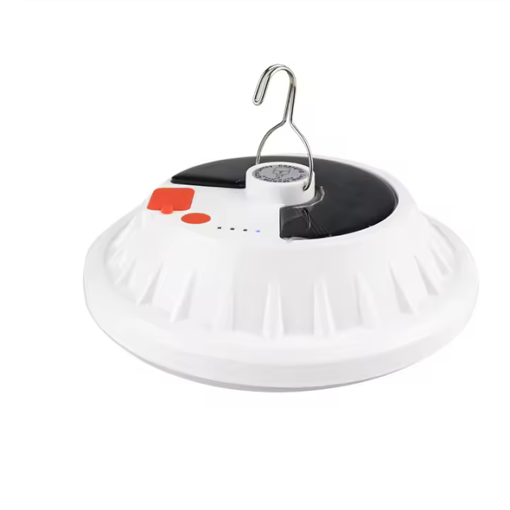 USB recargable L Solar con control remoto, 5 modos de luz de tienda de campaña IPX7 lámpara de camping impermeable - 1