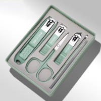 Kit De Pedicura Universal Para Hombres Y Mujeres Clipper De Uñas Ligero Y Portátil Con Herramientas De Arte De Uñas Verde Comb De 5 Piezas Acero Inoxidable - details 0