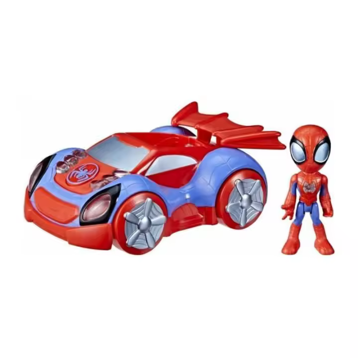 Hasbro BOLIDO ARACNIDO LUMINOSO SPIDEY AMAZING FRIENDS - Figura de Acción Spidey con Iluminación Glow Tech y 5 Puntos de Articulación - 1