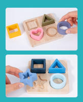 Juegos Educativos Montessori Para Bebés Juguetes De Silicona De Grado Alimenticio Formas Geométricas Rompecabezas De Aprendizaje - details 12