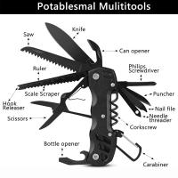 Cuchillo Plegable Multifuncional De Acero Inoxidable Para Camping Y Emergencias Herramienta Combinada Portátil De Bolsillo - details 1