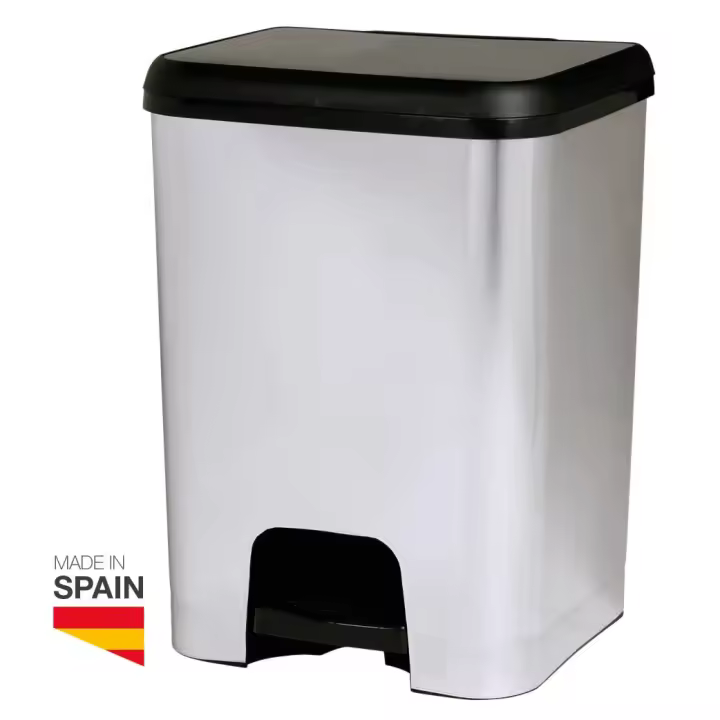 Cubo de Basura GSC con Pedal 26 Litros GSC Evolution - Negro y Plata | Ideal para Oficina, Cocina y Dormitorio - 1