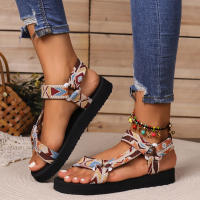 Sandalias De Verano Para Mujer Alpargatas Planas Con Cuerda De Lino Tallas Grandes Zapatos Casuales Para Playa Y Exterior - details 8