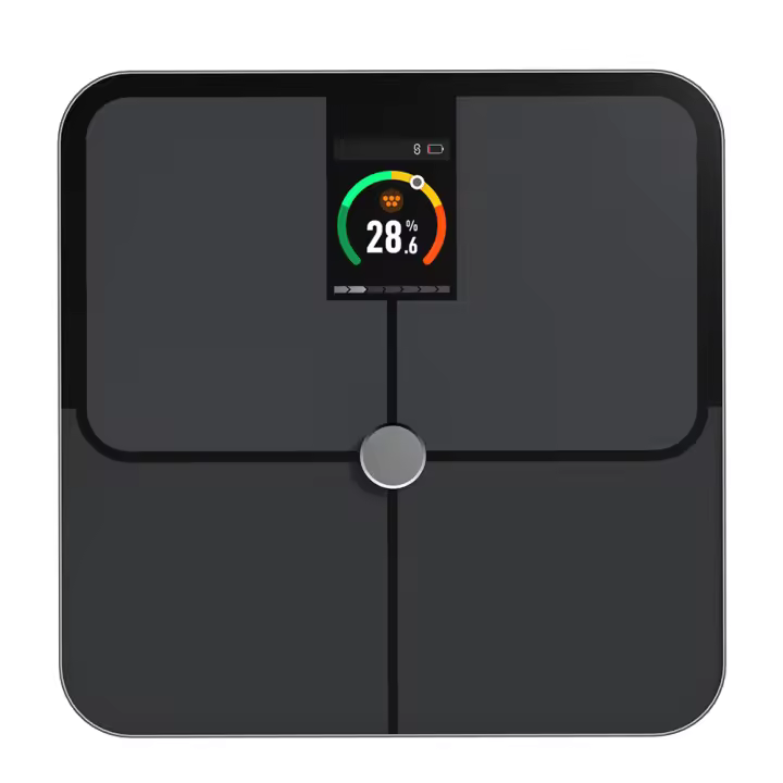 Báscula De Baño Digital Inteligente Analizador De Cuerpo Con Medición De Grasa Y BMI Escala De Peso Para Humanos Con Pantalla LCD Resistente Al Glass - 1