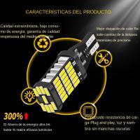 2pcs Luz De Freno Retroiluminada LED T15 921 912 W16W T16 Canbus 45SMD Luz De Señal De Volante Luz De Apoyo Blanco Amarillo 12V 24V Universal - details 2