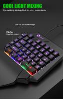 Teclado De Juego Mini De Un Solo Mano 35 Teclas USB Ultra Delgado Con Retroiluminación Para Laptop PC Y Smartphone Conexión Cableada - details 1