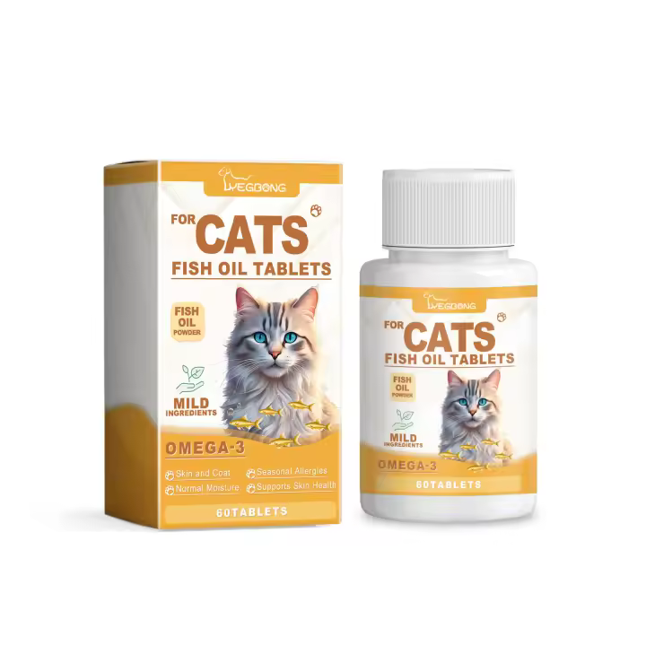 Comprimidos de Aceite de Pescado Multivitamínicos para Gatos (Cuidado integral para piel, pelaje y salud general) - 1