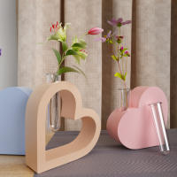 Molde De Corazón En Forma De Corazón Para Hidroponia Molde De Yeso Molde De Silicona Vaso De Yeso Molde De Test Tube Decoración Para El Hogar - details 2