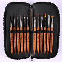 Set De Pinceles Para Arte De Uñas 12pcs Línea De Uñas Pincel Para Dibujar Acrílico UV Gel Ombre Herramienta De Manicura Pincel De Uñas - details 8