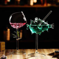 Vaso De Cóctel Creativo En Forma De Pescado Espino Y Garrafa De Vino Uso En Barra KTV Noche Baja Y Fiesta Copo De Nieve Para Bebida Y Jugo - details 2