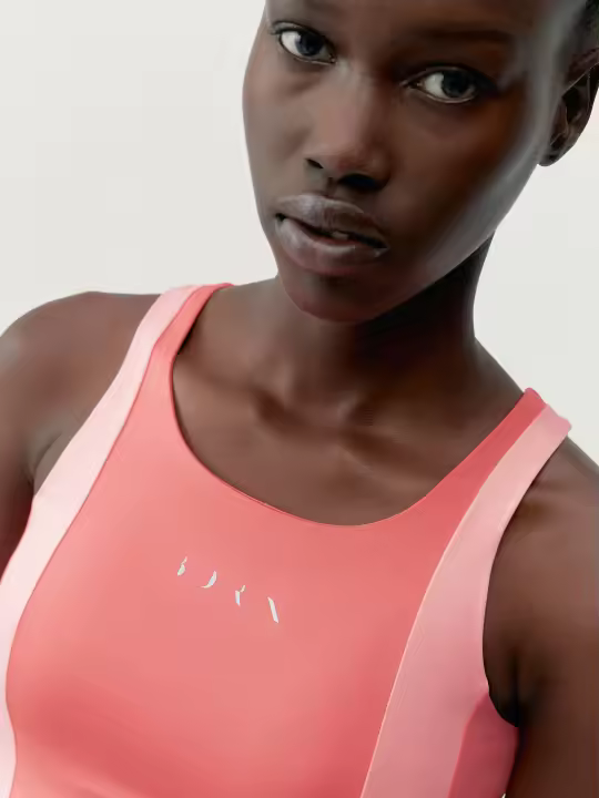 Born Living Yoga Top Bindi Sunset Coral/Strawberry Ice - 1