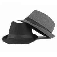 SombreroFedora Para Hombres Y Mujeres Negro Estilo Jazz De Primavera Verano Sombreros De Bolso Decorativos Para Bodas Y Fiestas Material Polyester - details 2