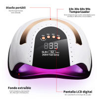 Lámpara UV LED para Secado de Uñas Lámpara de Manicura con Pantalla LCD 57/36LED 268/120W Lámpara UV para Esmalte de Gel Marca Producto para Belleza - details 4