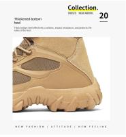 Botas De Desierto Para Hombre Antideslizantes Tácticas Impermeables Con Plataforma Botines De Motorbike Talla Grande Hasta 48 - details 11
