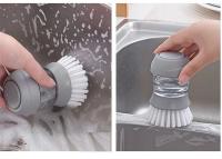 Cepillo De Cocina Automático De Limpieza No Adhesivo Con Presión Tipo Herramienta De Limpieza De Utensilios De Cocina Ecológico Plástico Para Lavado De Ollas Y Platos - details 4