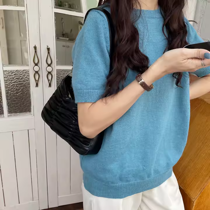 Bolso De Hombro Para Mujer Diseño De Lujo PU Cuero Pequeño Bolso Y Monedero Pliega Simple Bolso De Mano Casual Para Damas Bolsa De Compras - 1