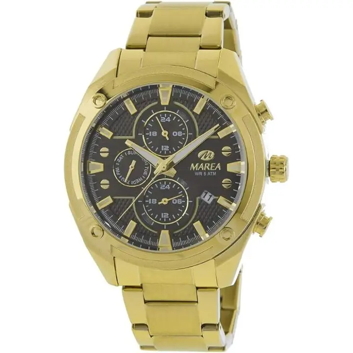Marea Reloj Hombre B54155/4 army dorado esfera negra - 1