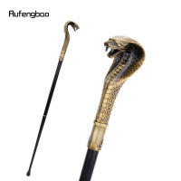 Bastón De Moda Con Mango De Serpiente En Bronce Elegante Decorativo Para Fiesta Cabeza De Cruz De 93cm Con Punta De Goma - details 3