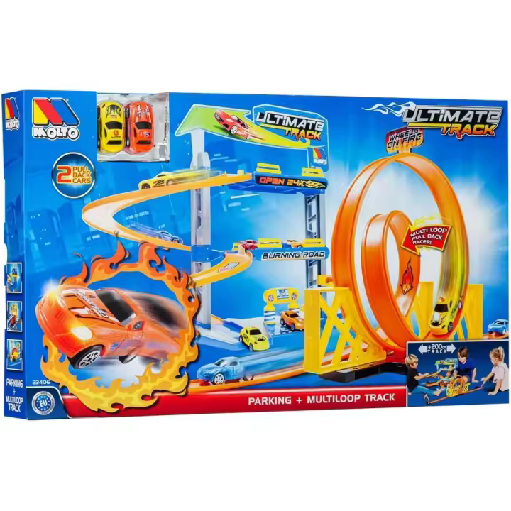 MOLTO  Parking Infantil de 3 Plantas con Doble Looping y Complementos  Parking de Juguete  Juguetes Educativos para el Desarrollo de Niños  A Partir de 3 Años (23406) - 1
