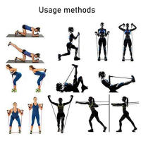 Set De 11 Pzas De Bandas Elásticas De Resistencia Para Ejercicios De Fuerza Y Terapia Física 100LB Tuberías Expansoras De Goma Para Gimnasio Y Entrenamiento - details 4