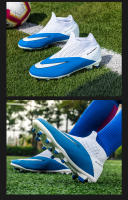 Zapatos De Fútbol Profesionales Para Hombres Ultraligeros Deporte De Entrenamiento Cleats De Fútbol Blanco Negro Talla True Fit Material Superior PU Suela De TPR - details 23
